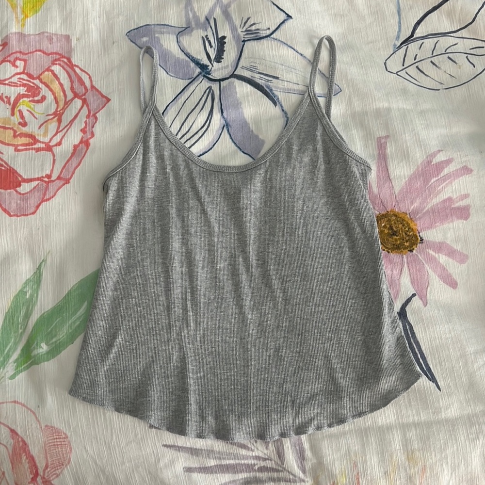 Free people grey tank top size small